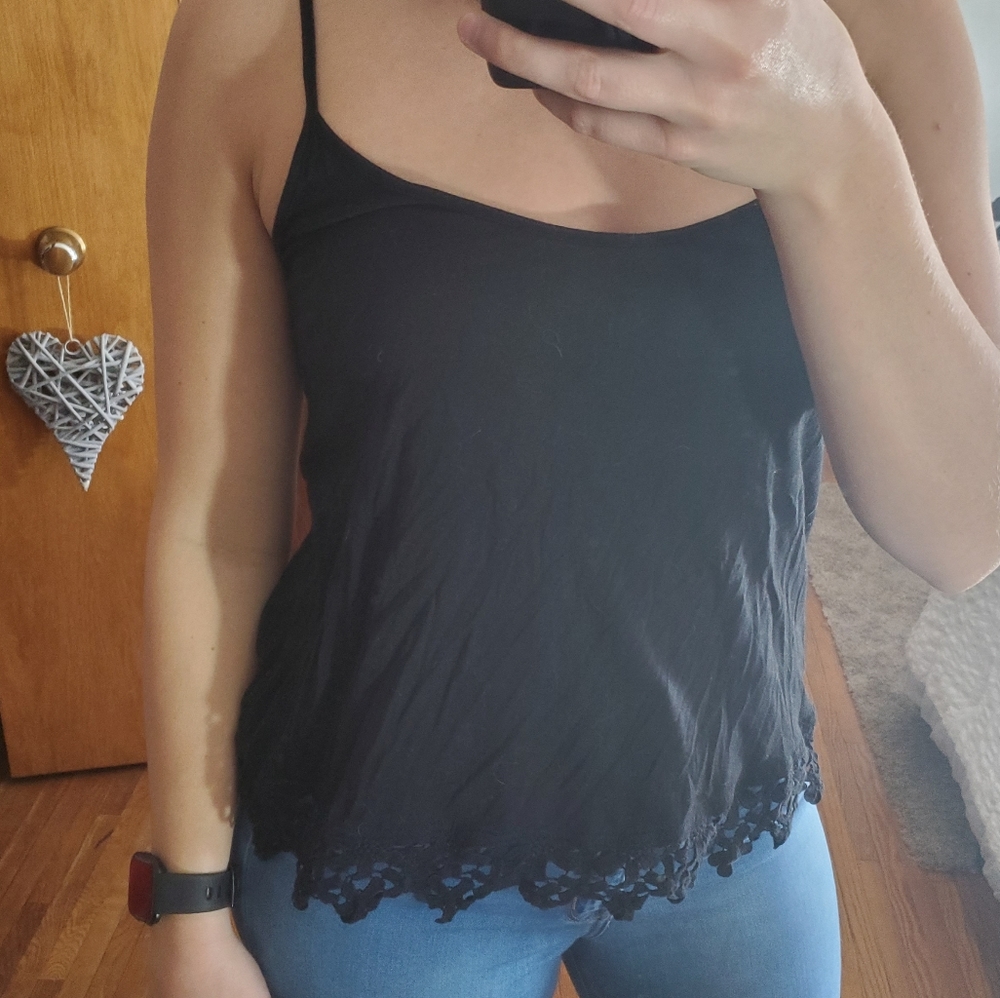 Black tank top